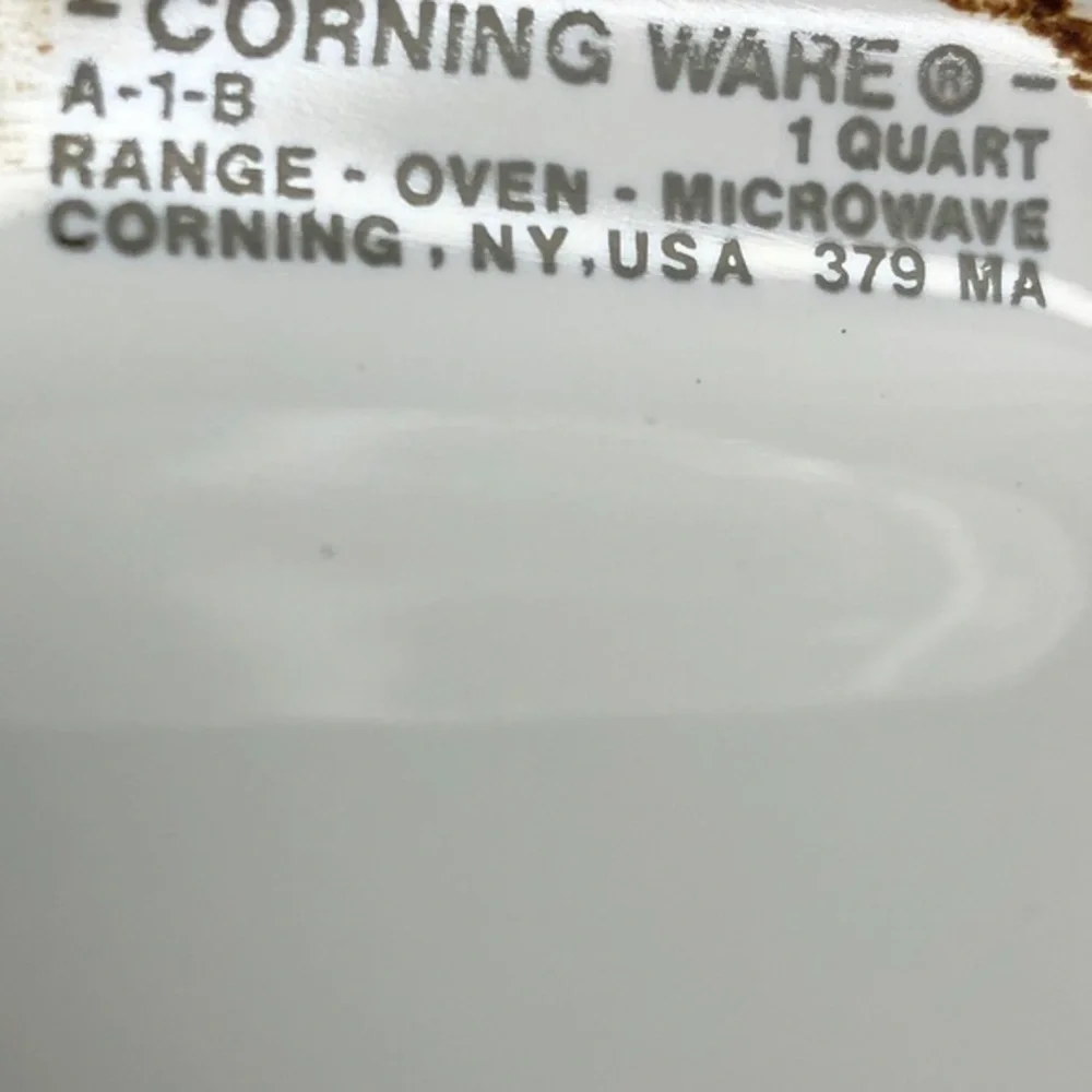 1960s rare Vtg Corning Ware 379‎ STAMP A-1-B 1 Quart *NO LID*